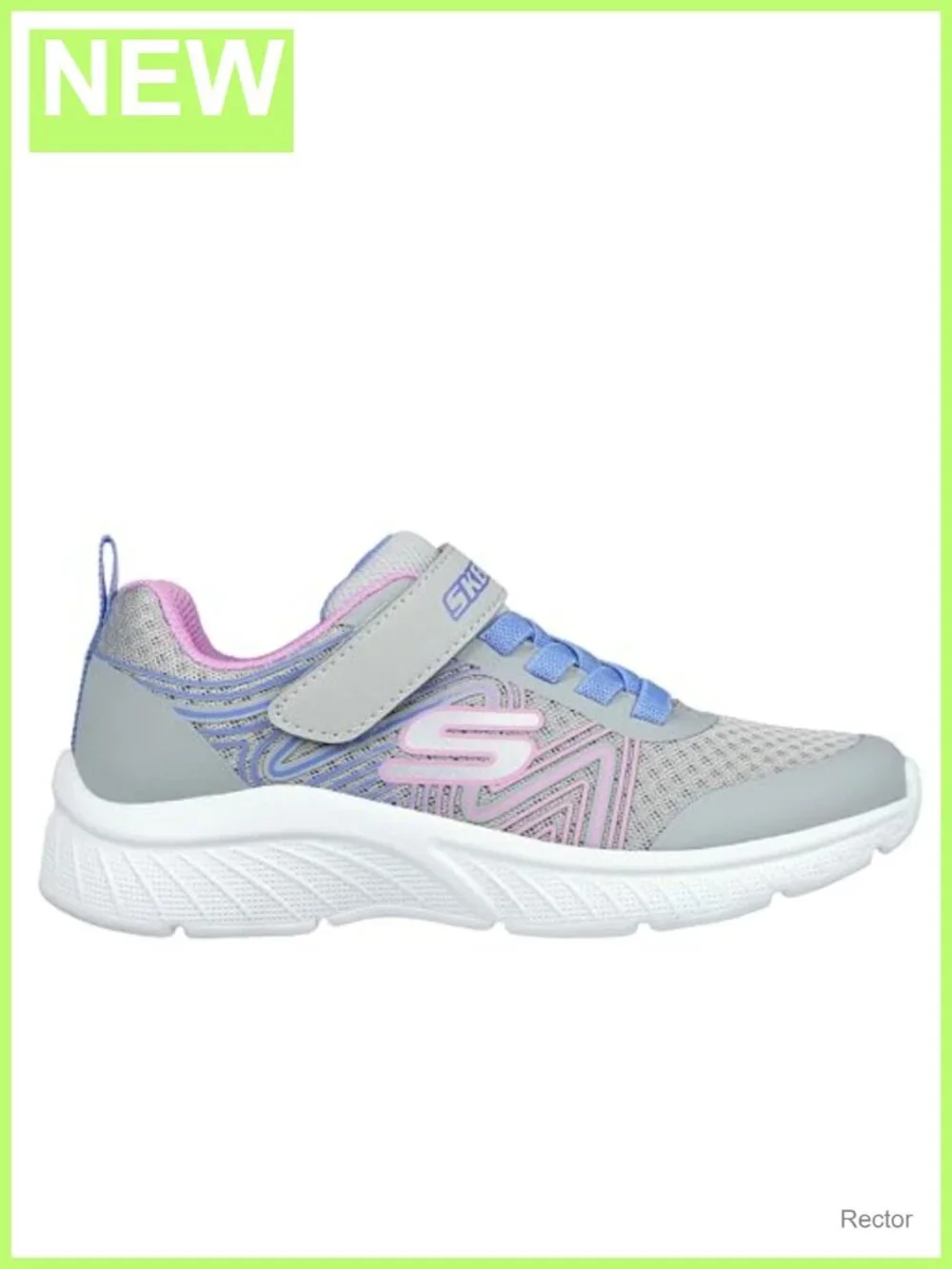 Girls Lightweight Sneakers Stretch Lace Hook & Loop Athletic Shoes